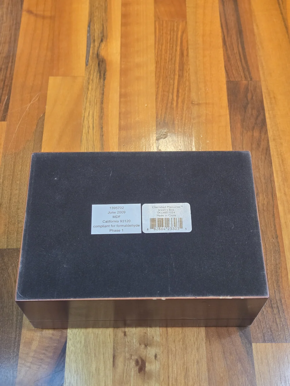Lenox Cherished Memories Wooden Jewelry Box Picture Frame Lid Cream Velvet